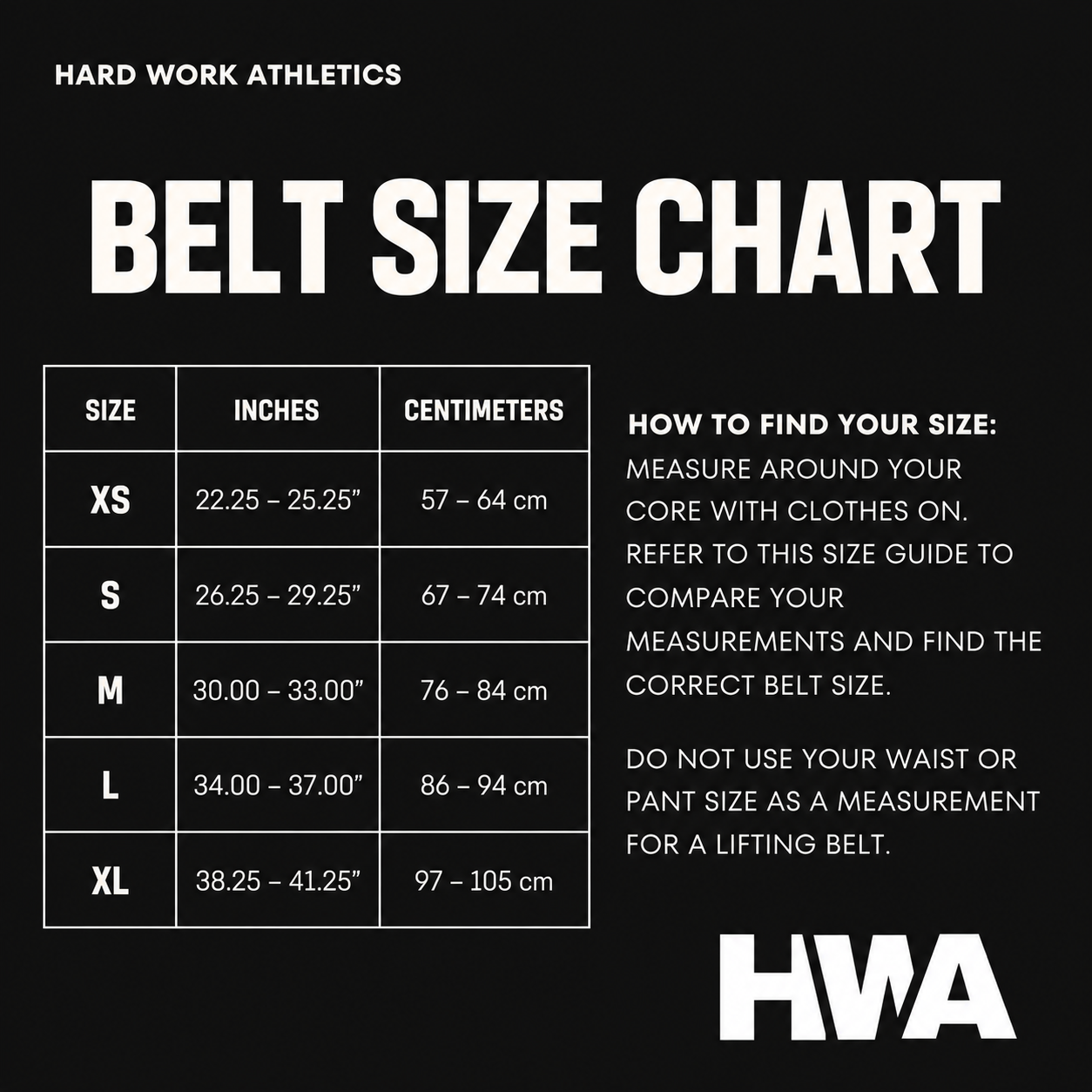 HWA FOUNDATIONS 4” WEIGHTLIFTING BELT