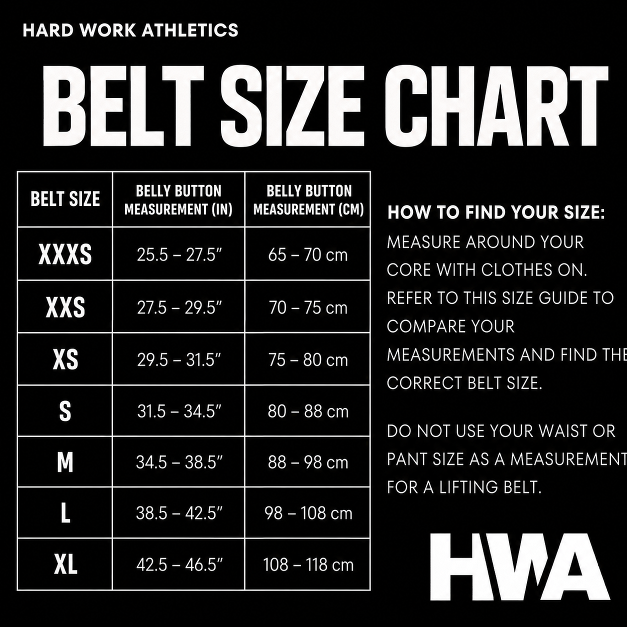HWA FOUNDATIONS 4” WEIGHTLIFTING BELT