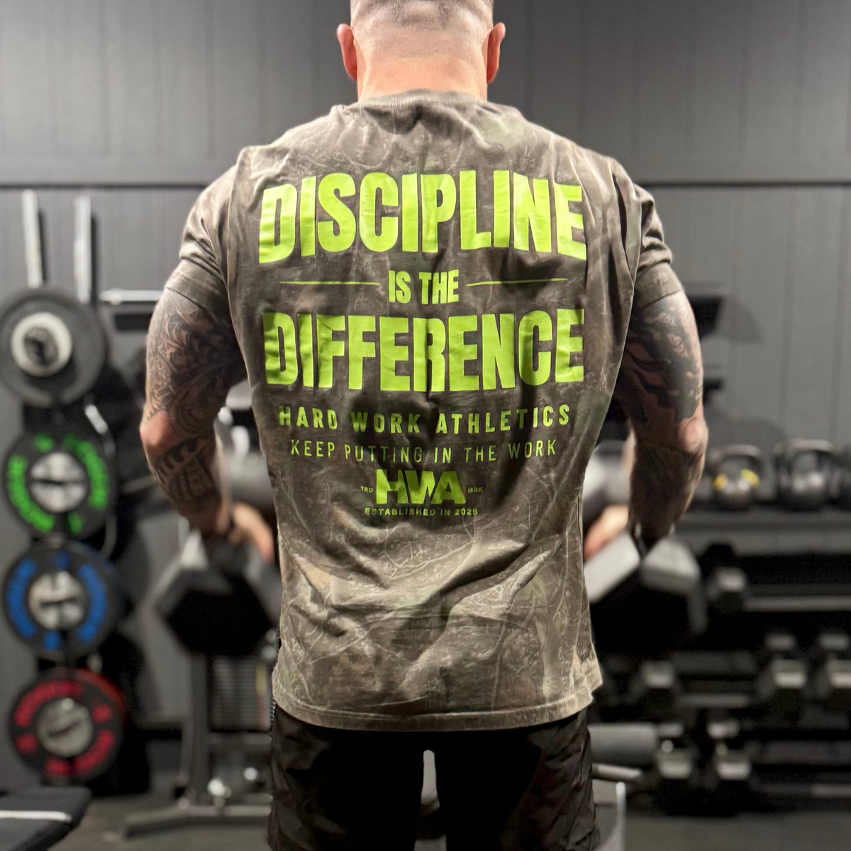 Discipline Is The Difference Darkwood Camo Tee