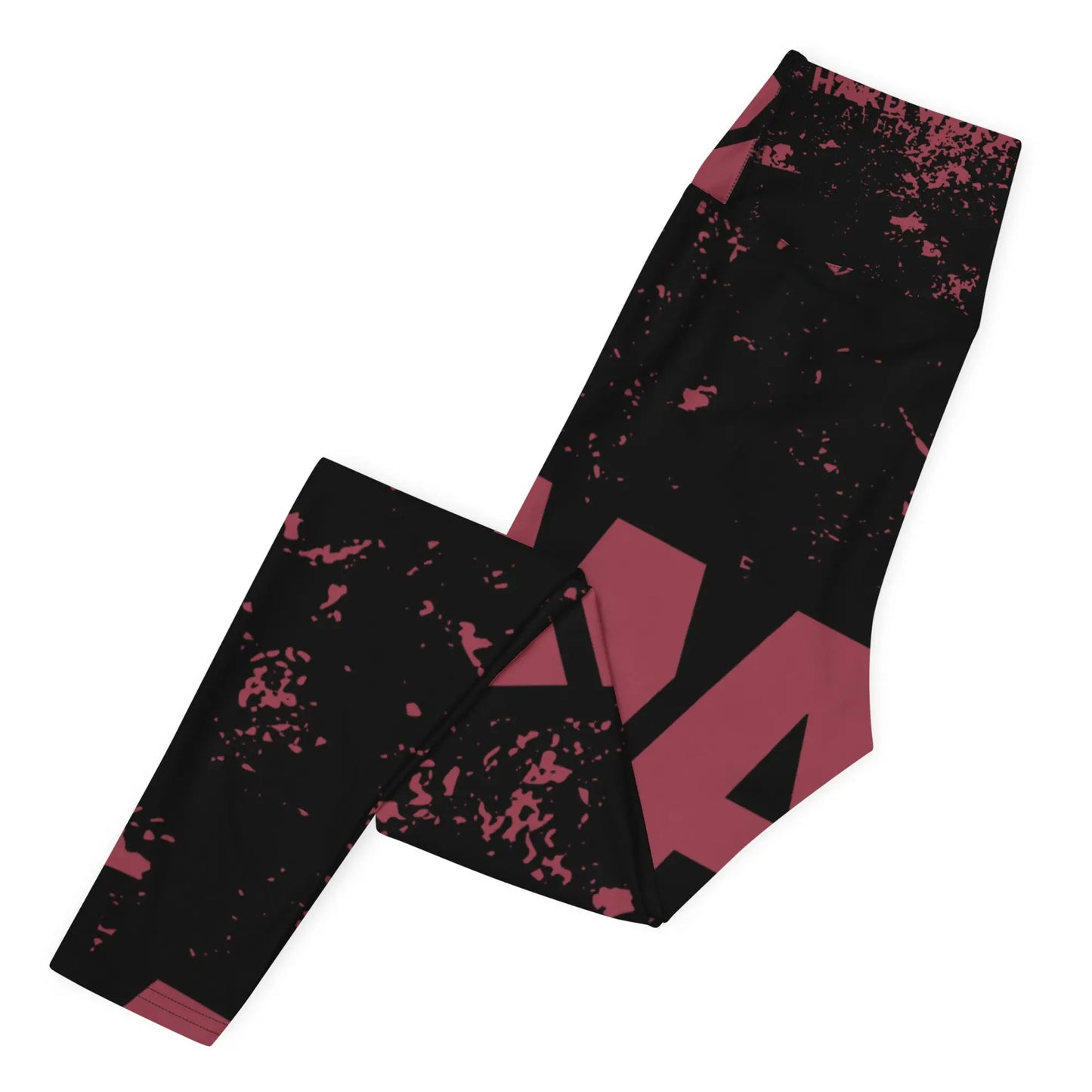 HWA BLACK & MAROON YOGA LEGGINGS