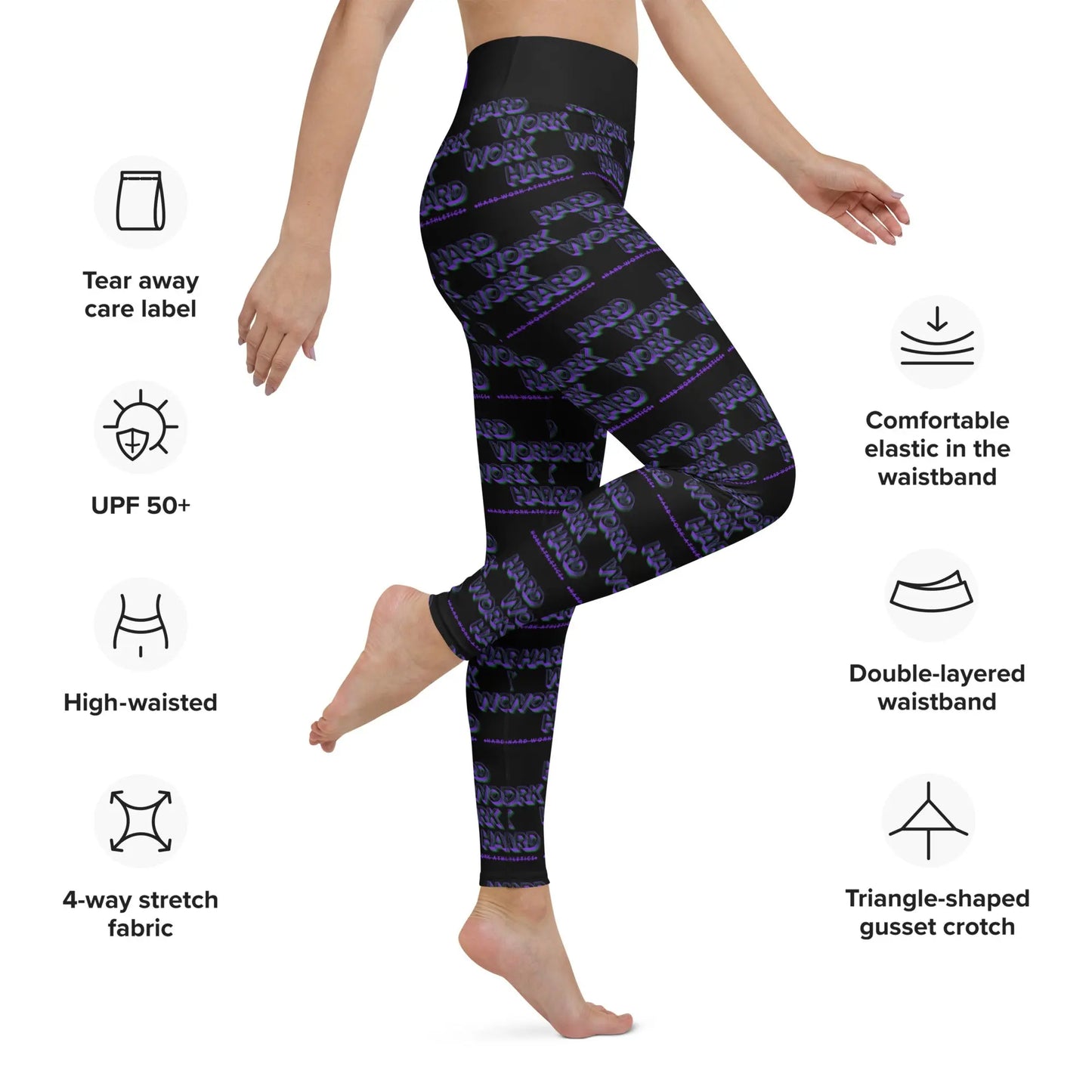 HARD WORK WORK HARD YOGA LEGGINGS