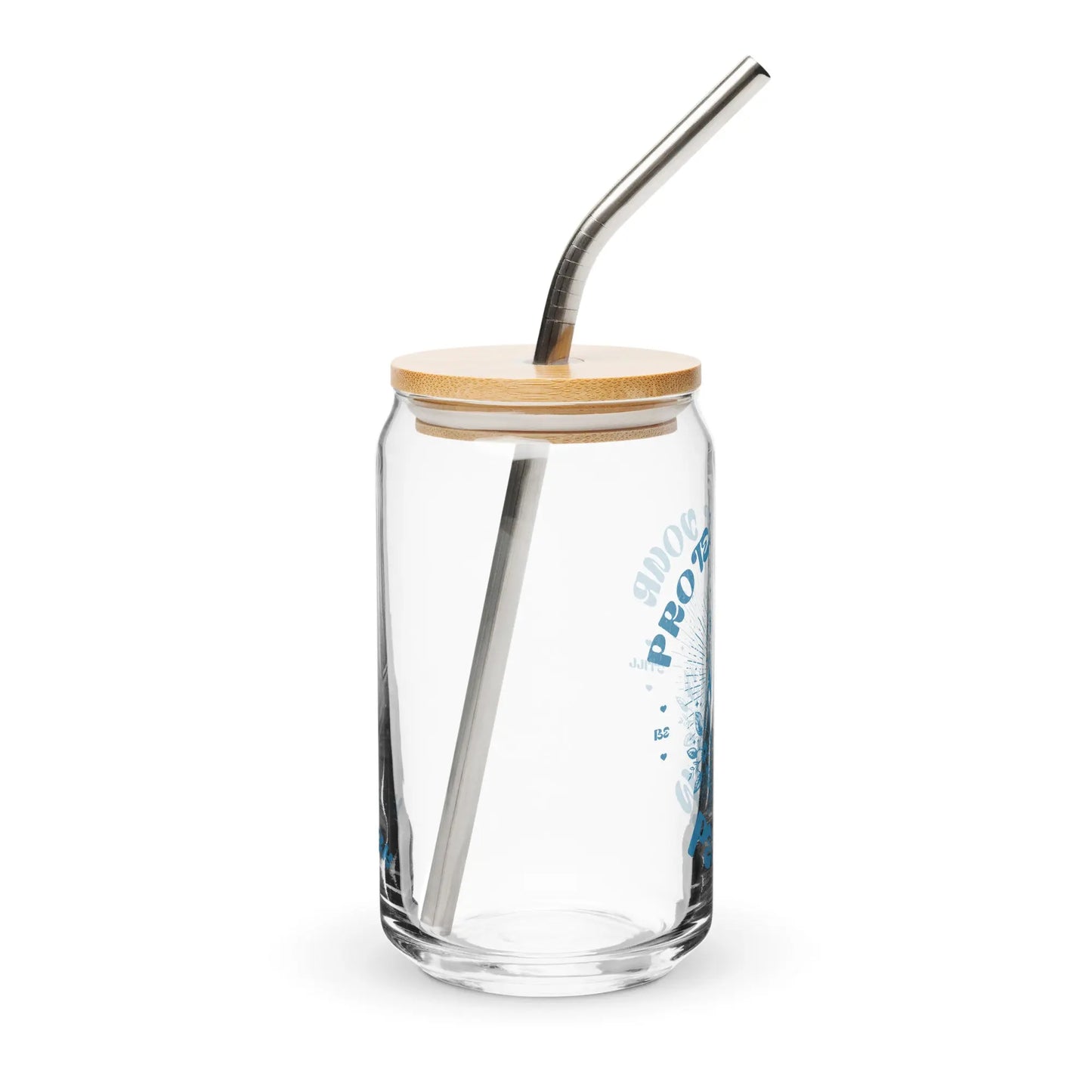 PROTECT YOUR PEACE | CAN SHAPED GLASS WITH LID & STRAW