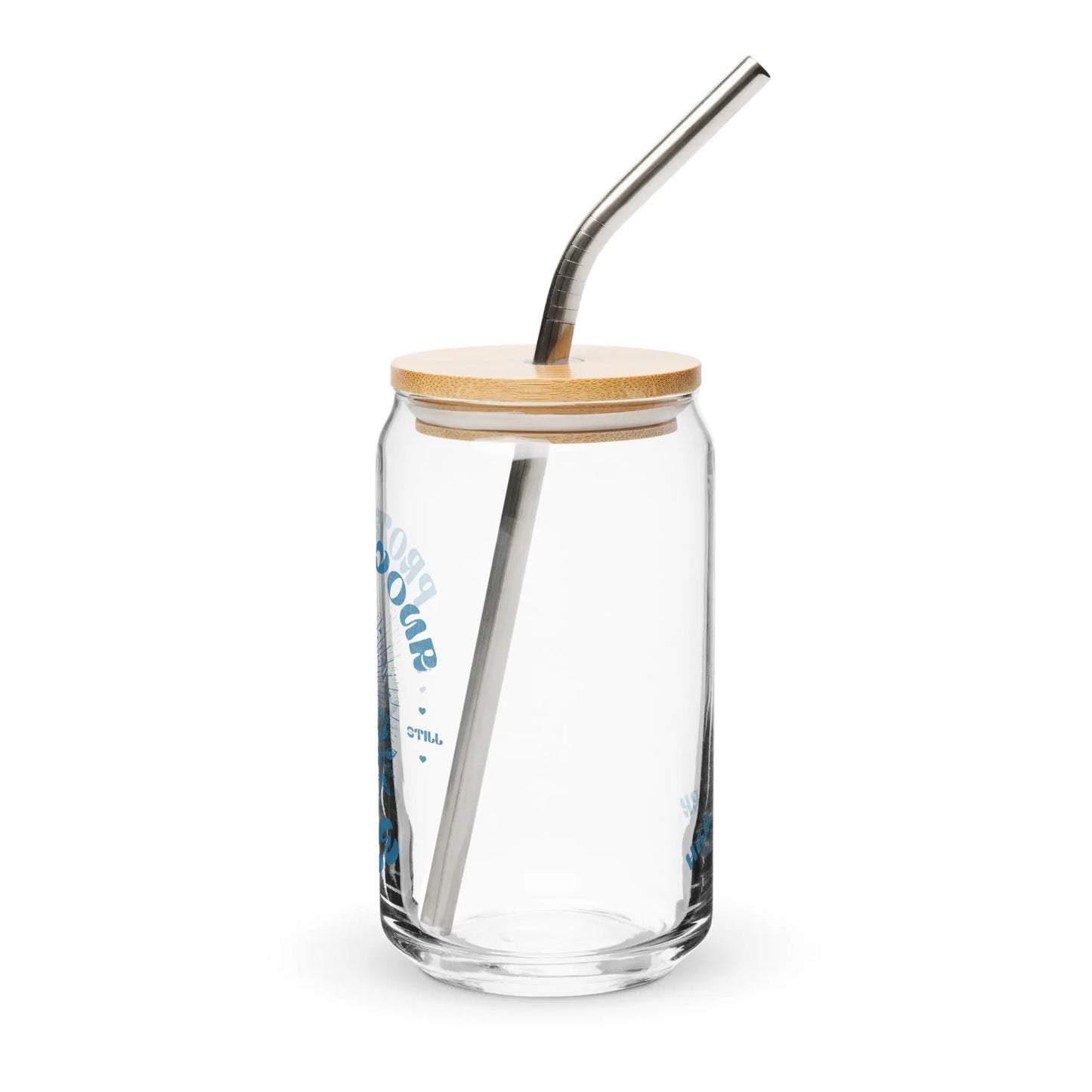 PROTECT YOUR PEACE | CAN SHAPED GLASS WITH LID & STRAW