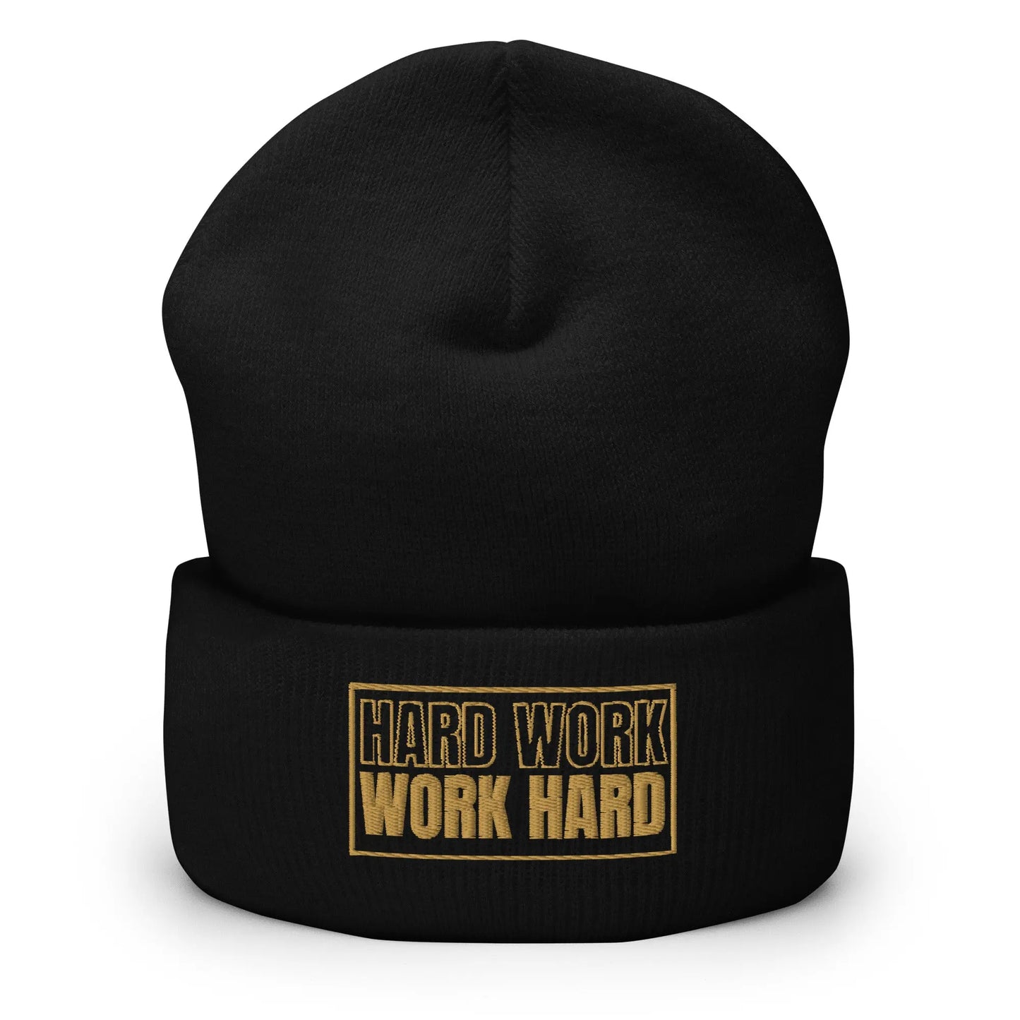 HARD WORK WORK HARD CUFFED BEANIE