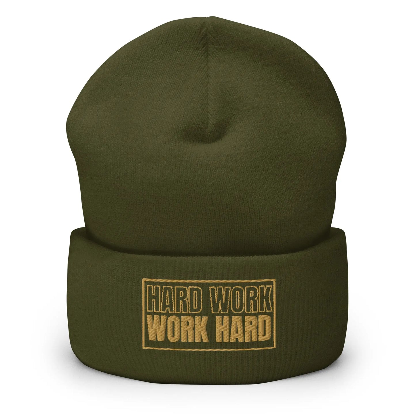HARD WORK WORK HARD CUFFED BEANIE