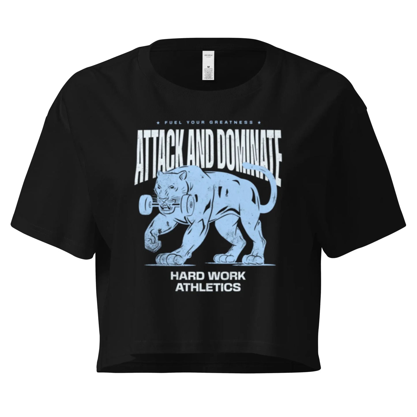 ATTACK AND DOMINATE CROP TEE