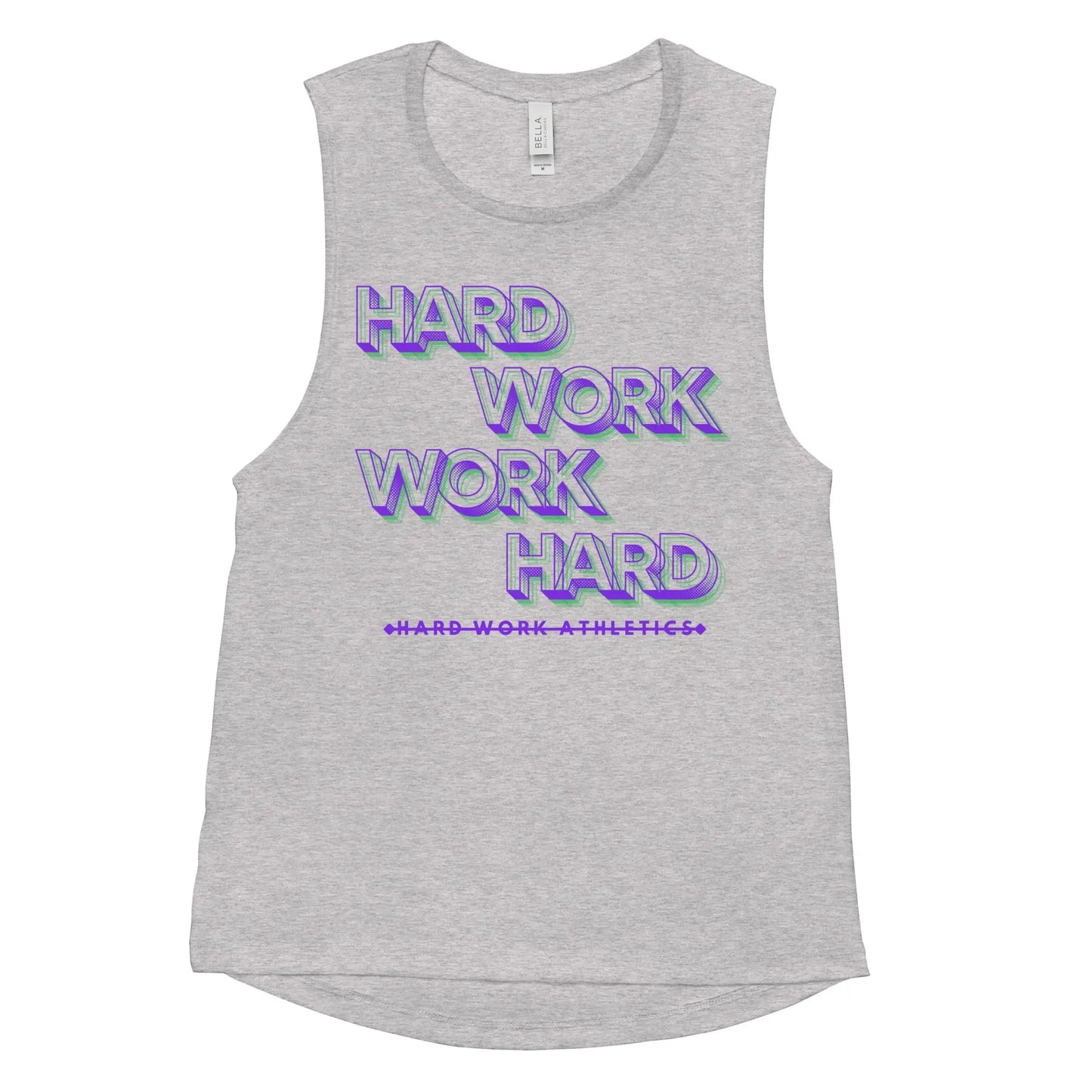 HARD WORK WORK HARD WOMENS MUSCLE TANK