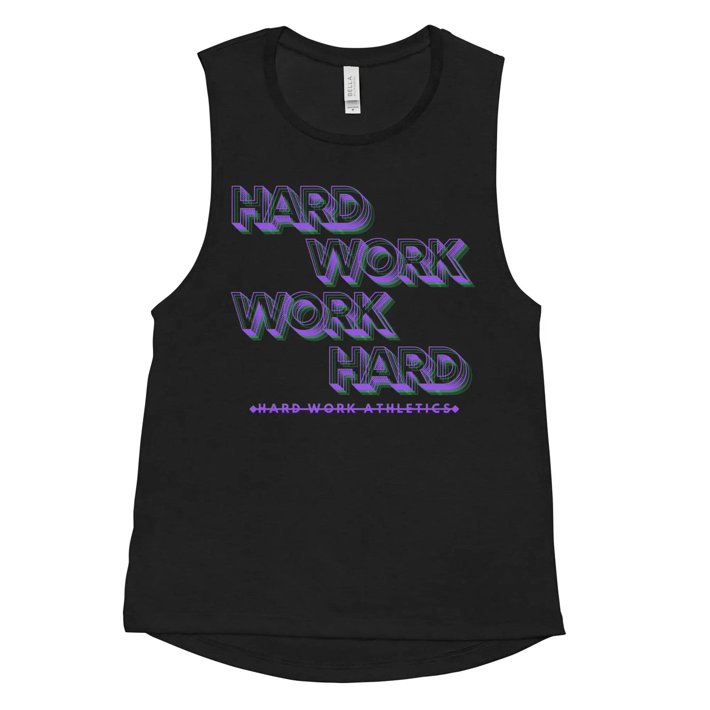 HARD WORK WORK HARD WOMENS MUSCLE TANK