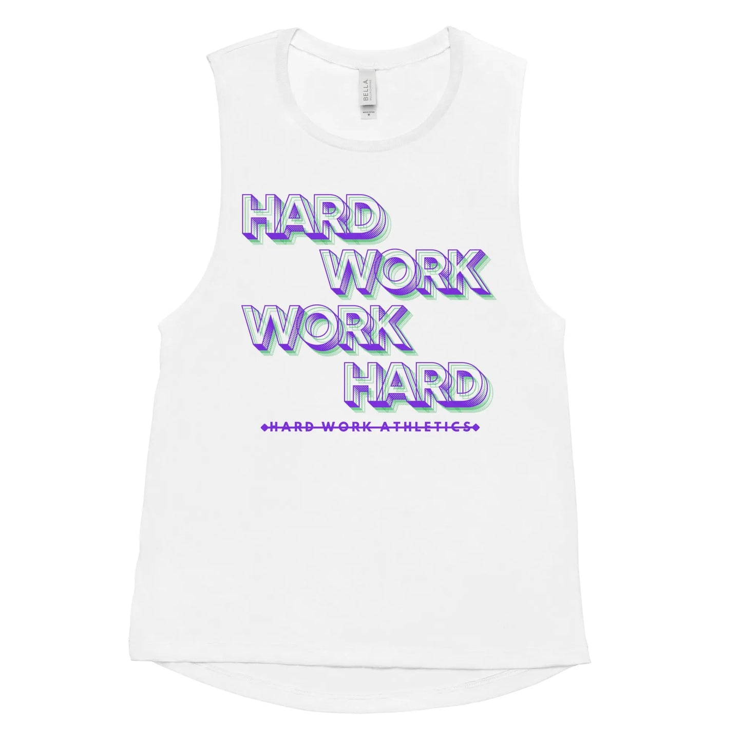 HARD WORK WORK HARD WOMENS MUSCLE TANK