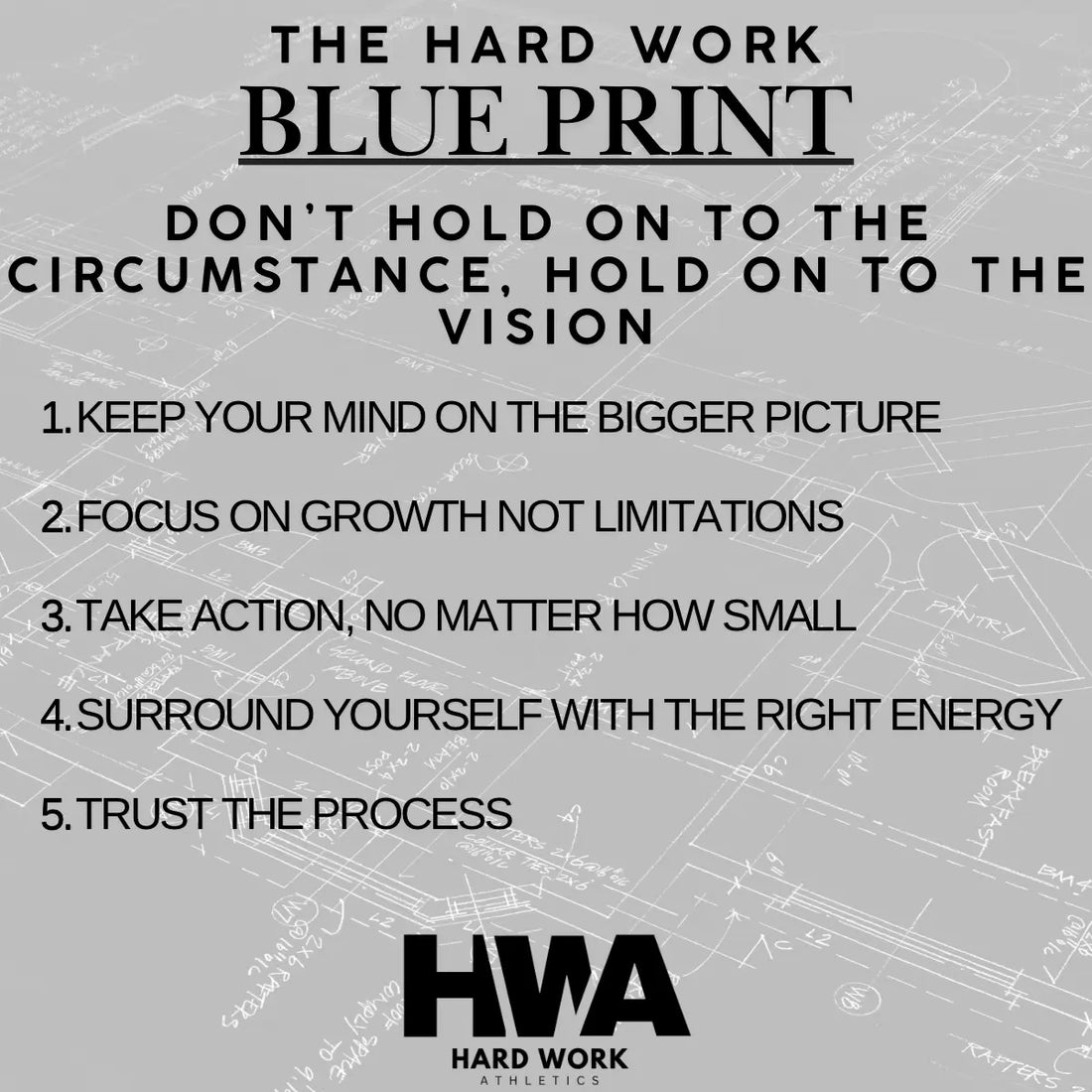 DON’T HOLD ON TO THR CURRENT CIRCUMSTANCES, HOLD ON TO THE VISION