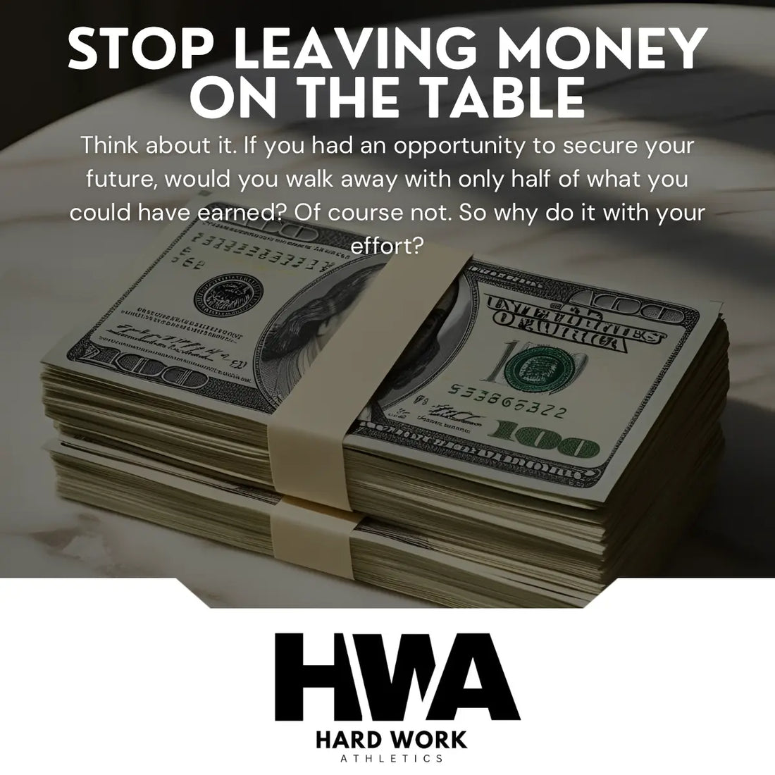 STOP LEAVING MONEY ON THE TABLE