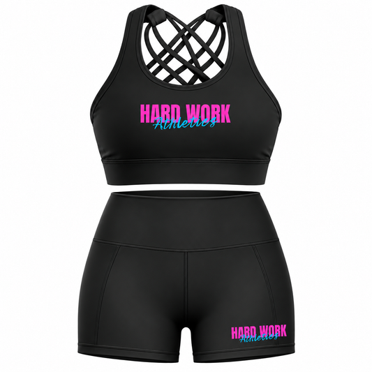 Elites Sports Bra & Shorts | Black