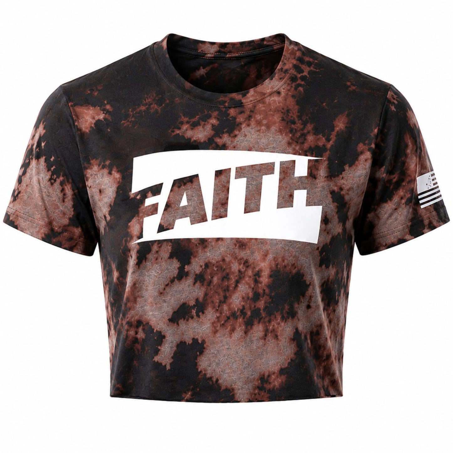 FAITH BLEACH DYE CROP TEE V2