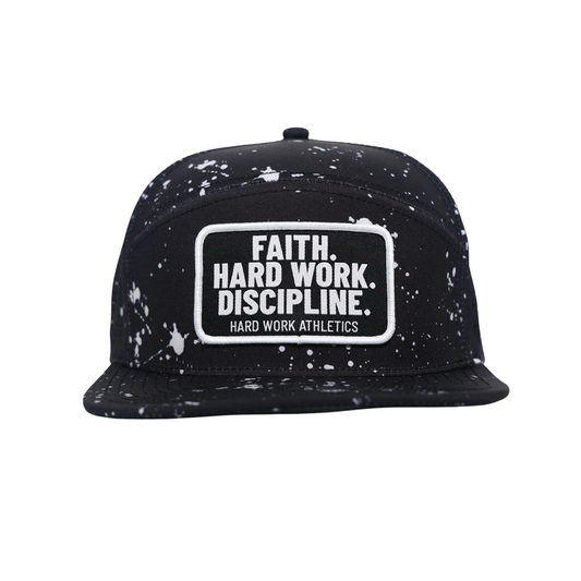 FAITH. HARD WORK. DISCIPLINE. PERFORMANCE 7 PANEL SNAPBACK