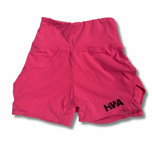 LEGACY RUNNING SHORTS 4” HIGH WAIST (LINED) | HOT PINK
