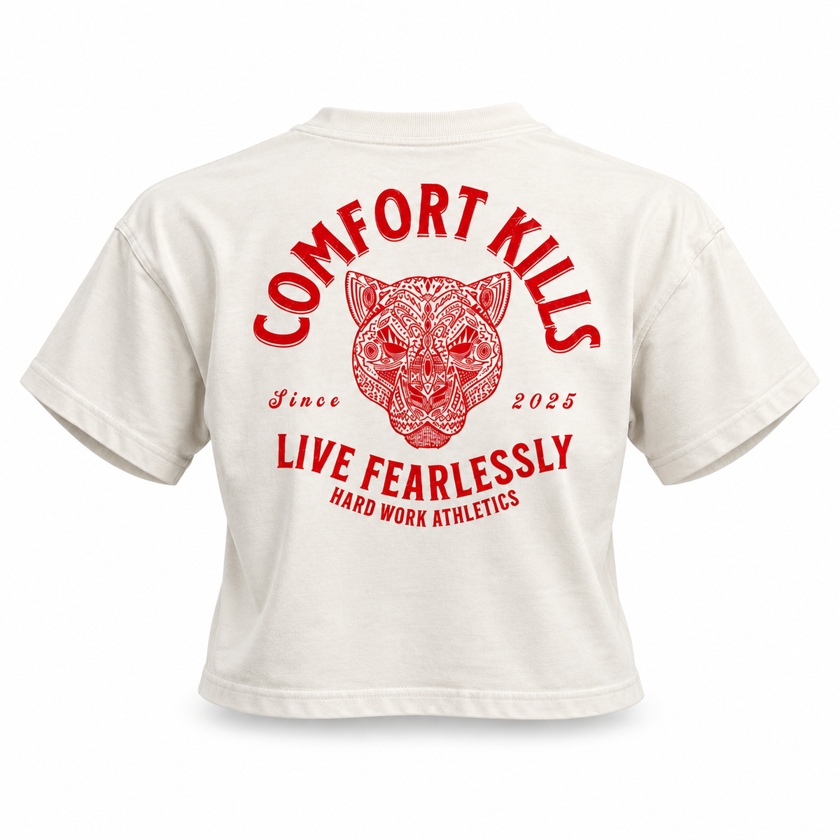 COMFORT KILLS CROP TEE