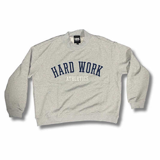 VARSITY MOCK NECK SWEATSHIRT | ATHLETIC GREY