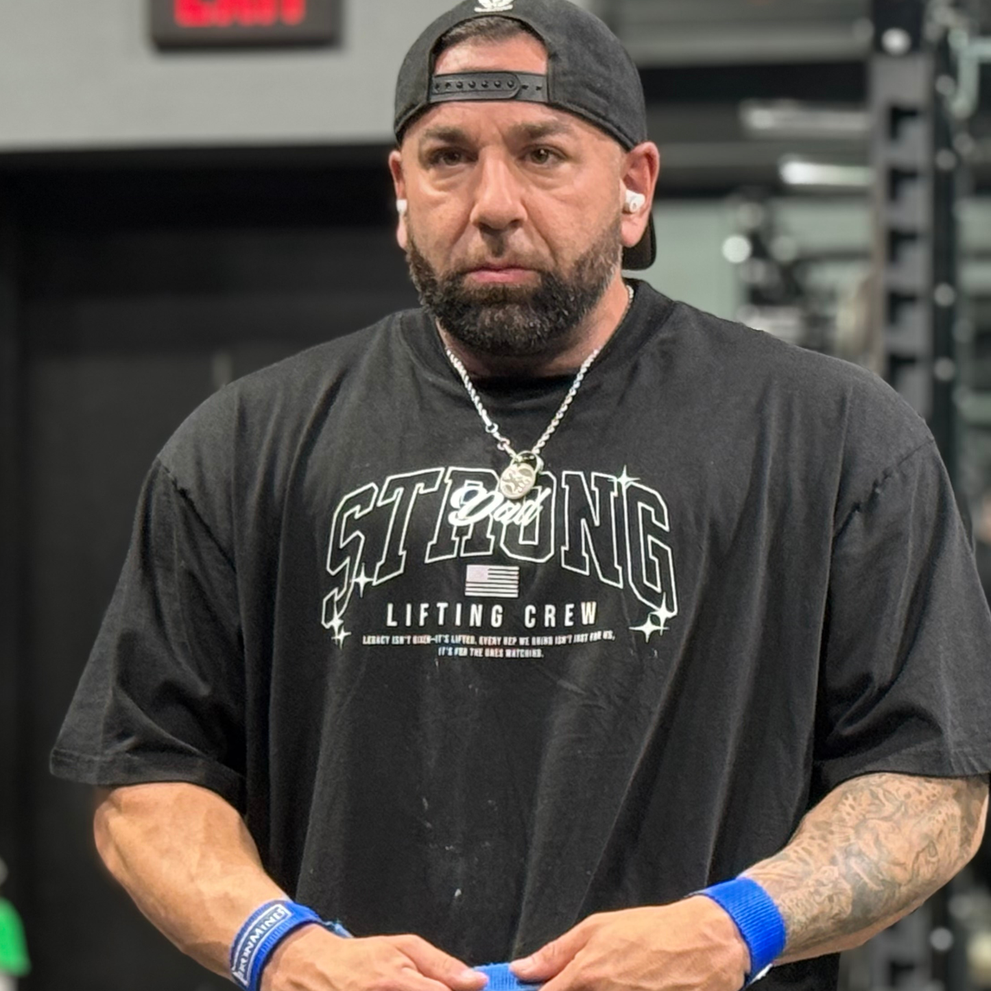 STRONG DAD LIFTING CREW OVERSIZED TEE