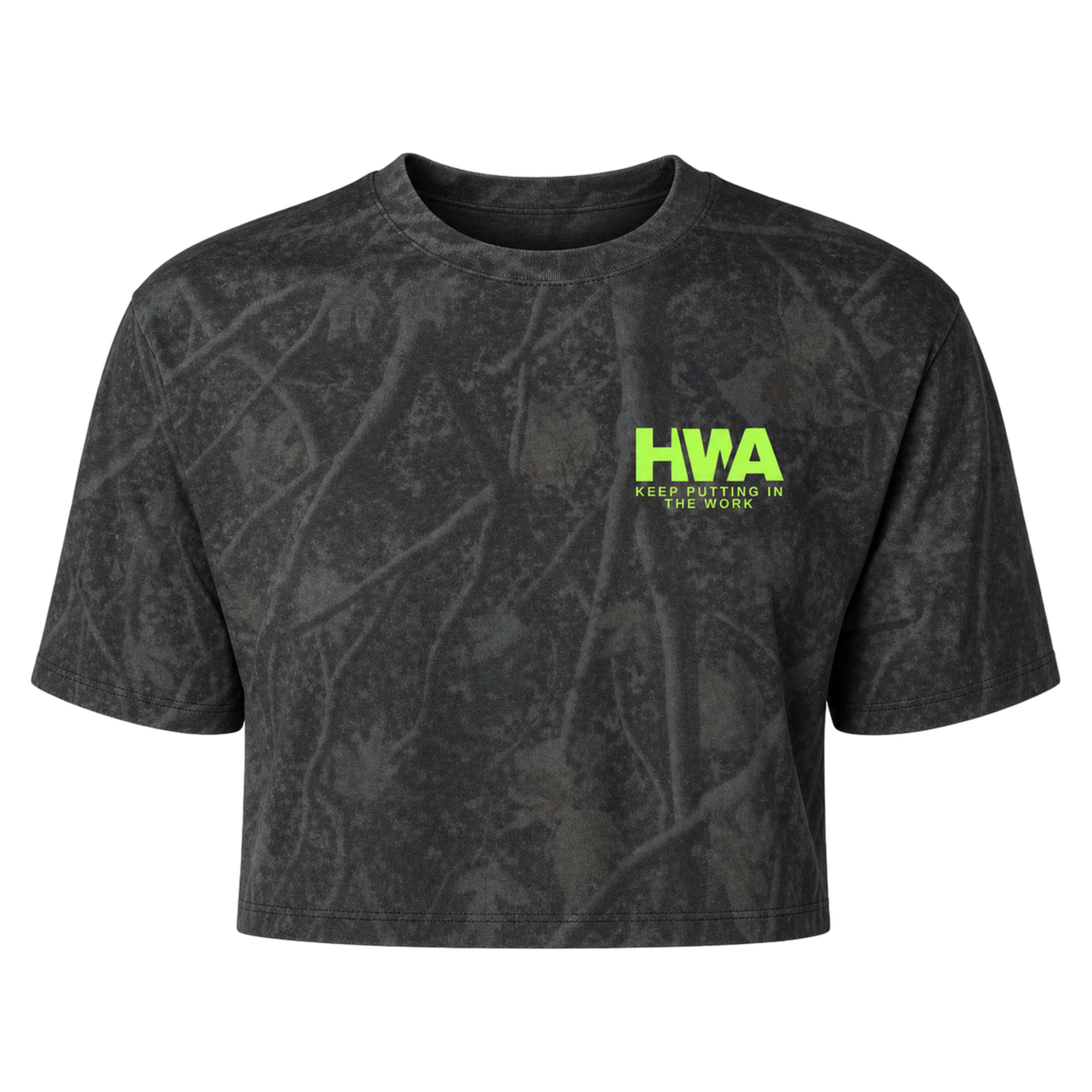 DISCIPLINE IS THE DIFFERENCE DARKWOOD CAMO CROP TEE