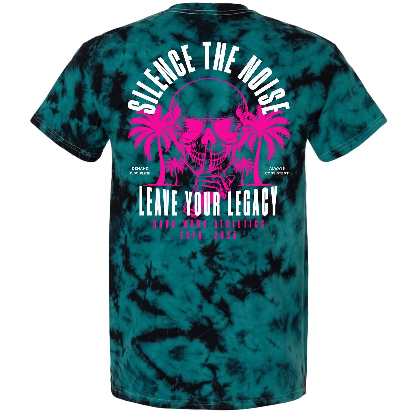 SILENCE THE NOISE TIE DYE JADE TEE