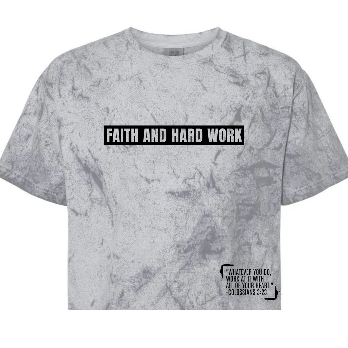 FAITH AND HARD WORK CROP TEE