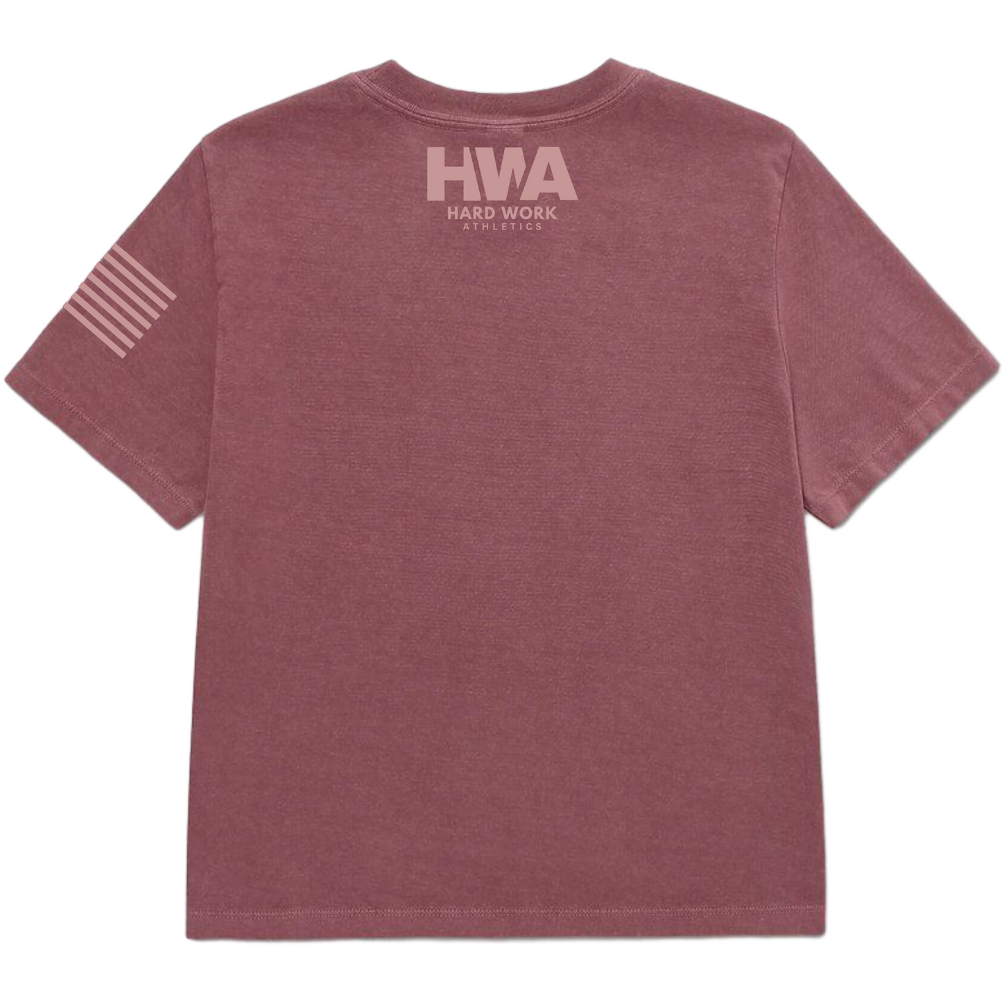 FAITH WOMENS BOX TEE | MAROON WASH