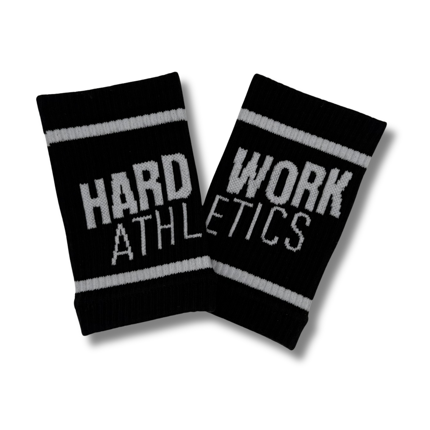 HARD WORK ATHLETICS SWEAT WRISTBANDS (5”) | BLACK