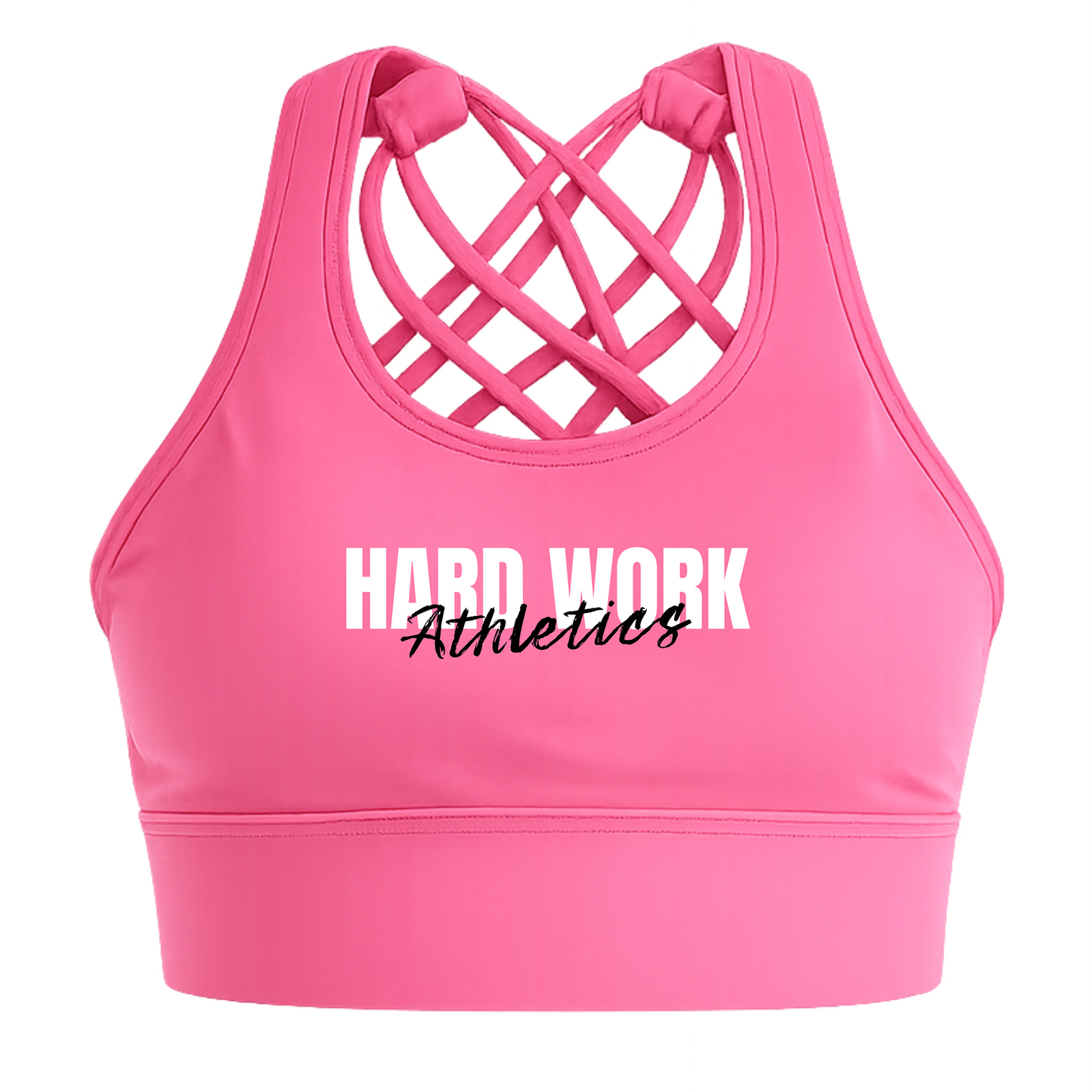 HWA ELITE CROSS BACK PINK SPORTS BRA