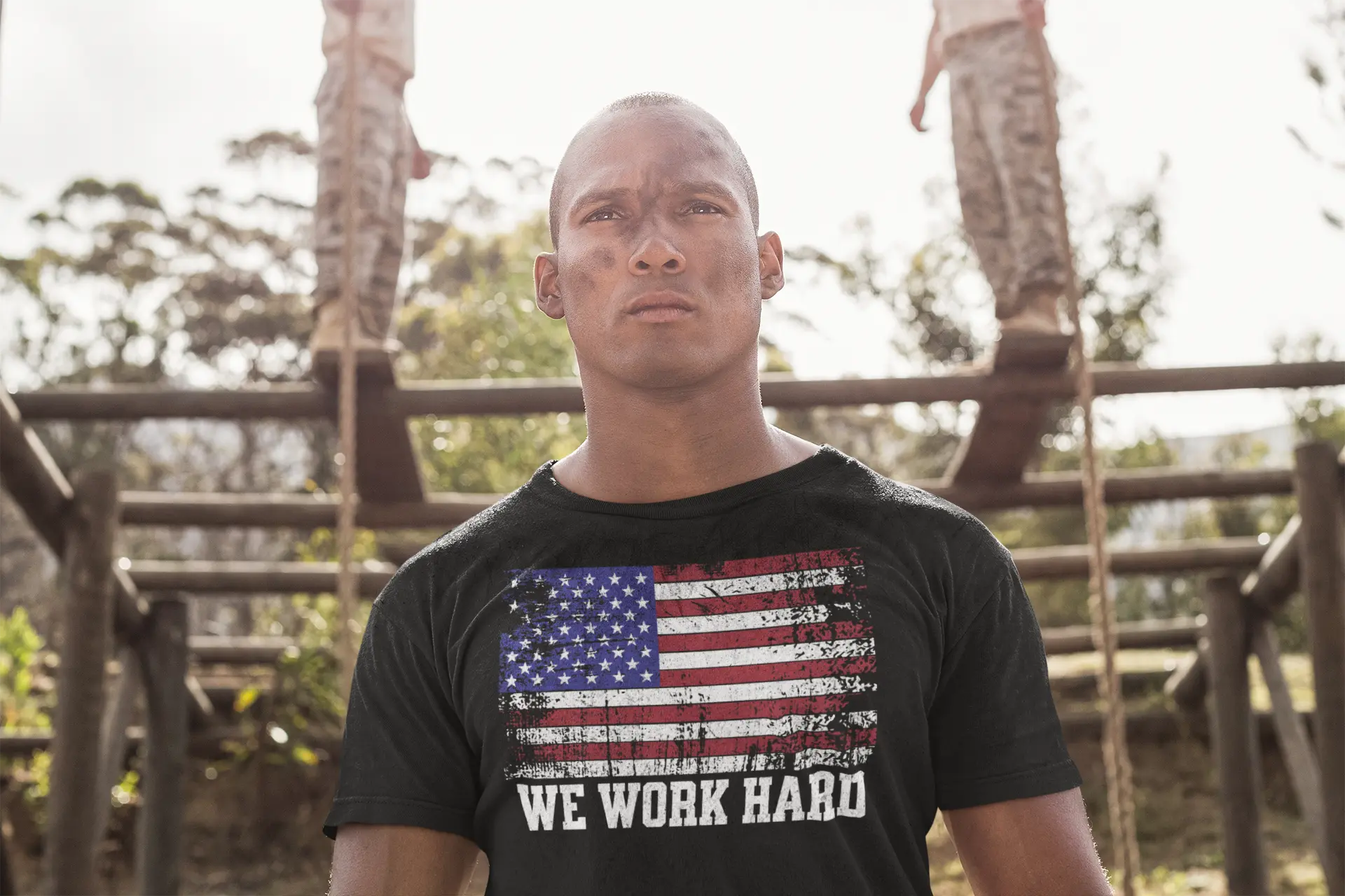 WE WORK HARD AMERICA TEE | UNISEX