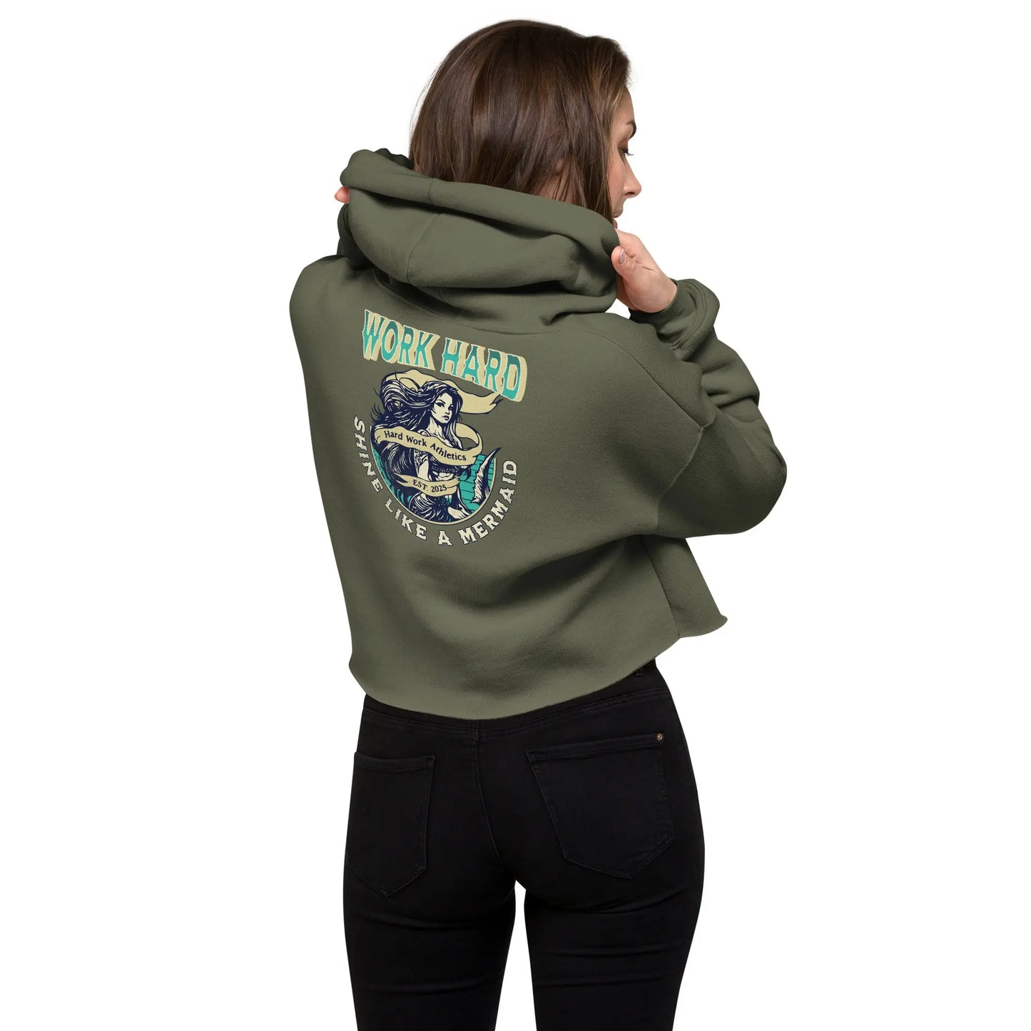SHINE LIKE A MERMAID CROP HOODIE