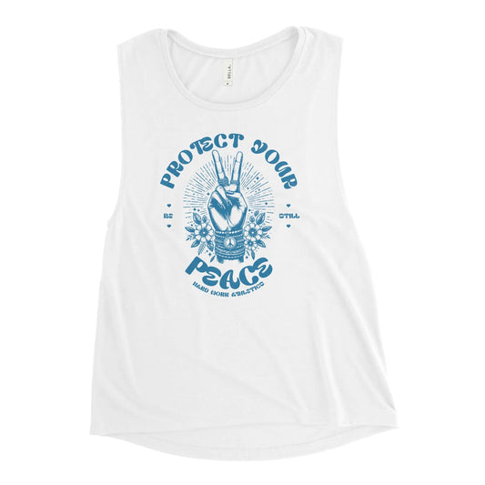 PROTECT YOUR PEACE WOMENS MUSCLE TANK