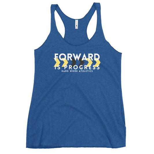 FORWARD IS PROGRESS RACERBACK TANK