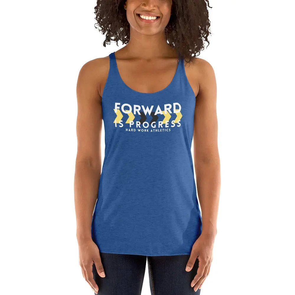 FORWARD IS PROGRESS RACERBACK TANK